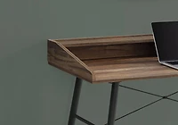 Monarch Specialties Computer Desk, Home Office, Laptop, Storage Shelves, 48"l, Work, Metal, Laminate, Brown, Black, Contemporary, Modern