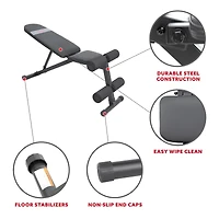 Sunny Health & Fitness Banc de Musculation Incliné / Décliné Réglable - SF-BH620038