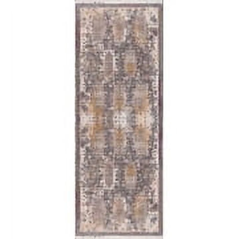 Rug Branch Amalfi 2' x 9' (Exact Size: 2'3" 9') South-Western Indoor Runner Rug, Grey Beige, Boho - Entryway, Hallway, Bathroom, and Kitchen