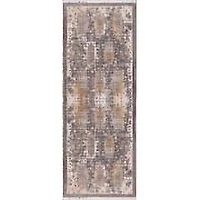 Rug Branch Amalfi 2' x 9' (Exact Size: 2'3" 9') South-Western Indoor Runner Rug, Grey Beige, Boho - Entryway, Hallway, Bathroom, and Kitchen