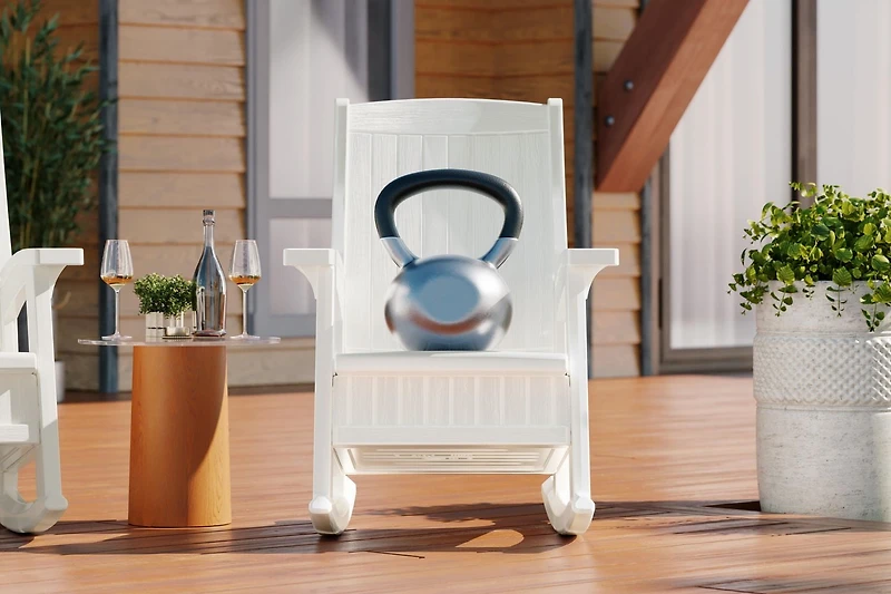 Suncast - Chaise berçante avec rangement - Glaçon