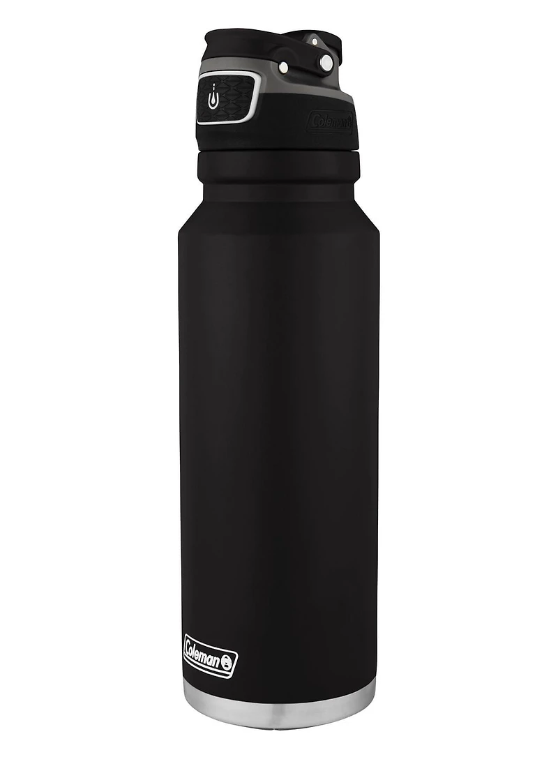 Coleman FreeFlow AUTOSEAL® 1.2L Bouteille D'eau Isolée En Acier Inoxydable, Noir 40oz/1.2L, Sans BPA