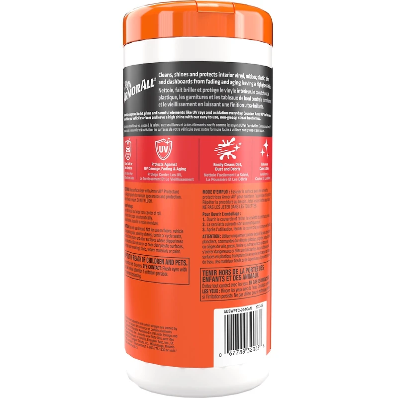 Lingettes protectrices de voiture Armor All Ultra Shine (20 unités) Lingettes protectrices de voit