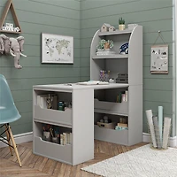 Ameriwood Home Tyler Kids Craft Desk, Dove Gray