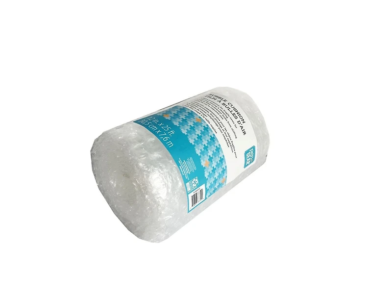 Rouleau de coussin à bulles Pen + Gear, 12 po x 25 pi, petites bulles, transparent, perforé 12 in x 25 ft
