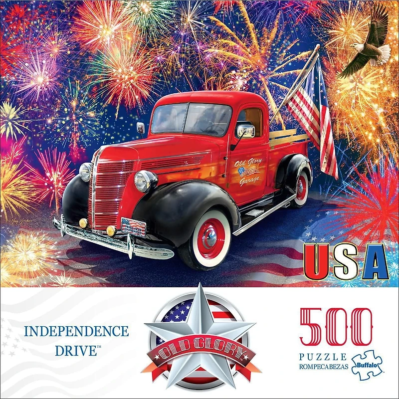 Buffalo Games - Old Glory - Independence Drive - 500 Piece Jigsaw Puzzle