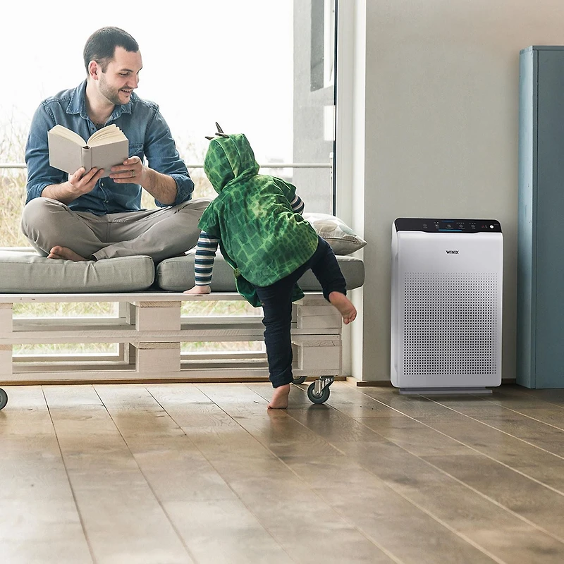 Purificateur d'air WINIX C535, nettoyage en 4 étapes avec filtres d'une durée de vie de 2 ans. Capacité maximale de la pièce : 1 600 m².