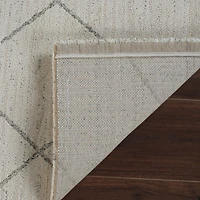 Tapis d'interieur abstrait Rug Branch Casa, beige creme, moderne - Salon, chambre