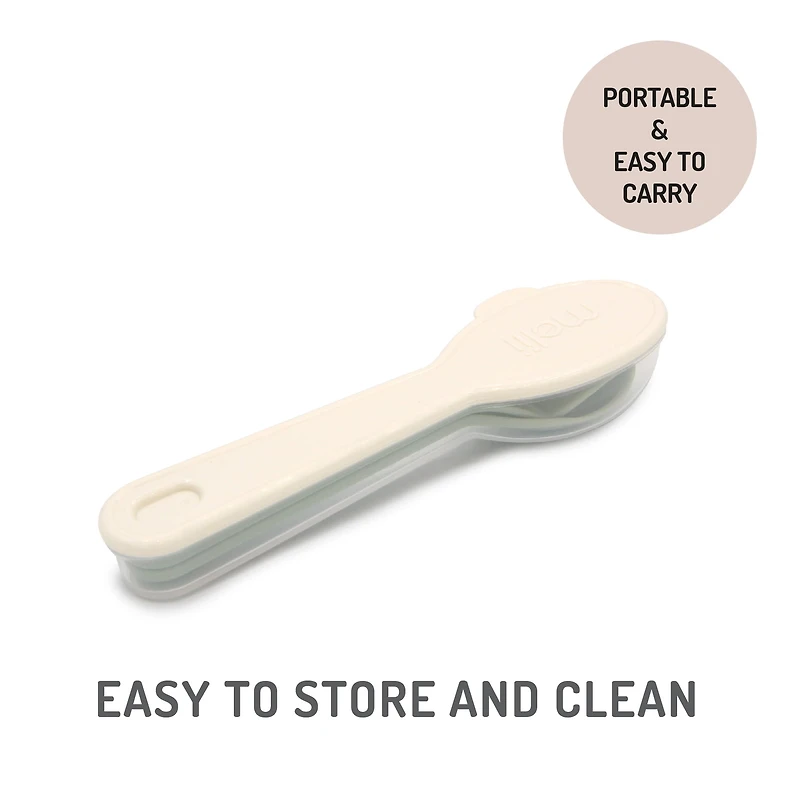 Spoon, Fork, Knife with Case Ivory