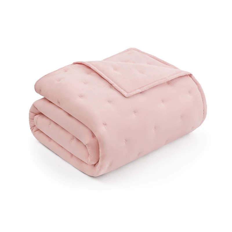 Mainstays 3-Piece Comforter Set, Pink Blush, Double Queen