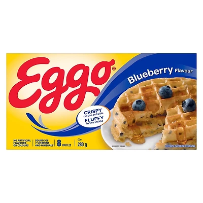EGGO Blueberry Flavour Waffles, 280g (8 waffles), 280g, 8 waffles