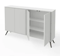 Bestar Krom Unité de rangement 60‘‘ avec pattes en métal
