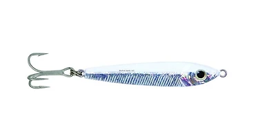 Danielson DAN-JF4-SGL-X Jigfish 4oz ver/Glow, hameçon triple 3/0, argent/briller Jigfish, argent/briller