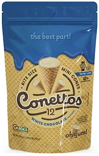 Glick's conettos au chocolat blanc 70g conettos au chocolat blanc