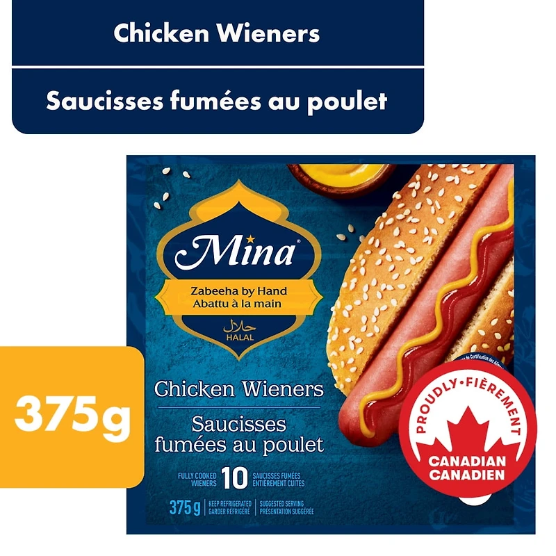 Mina Halal Chicken Wieners, 375 g
