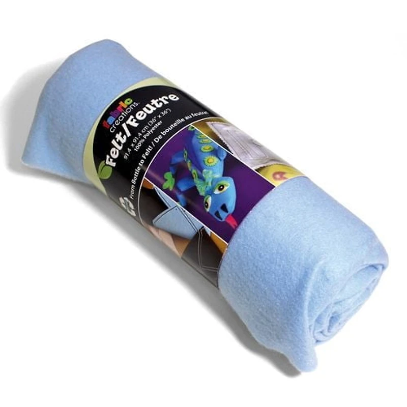 Fabric Creations Felt Square, 91.4 cm × 91.4 cm (36" × 36") — 100% Polyester (Recycled), Assorted colours