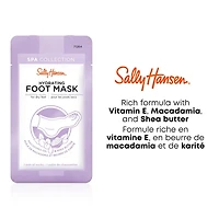 Sally Hansen Hydrating foot mask, Infused with a rich formula with Vitamin E, Macadamia, and Shea Butter, instantly relieves dry feet, At home foot spa