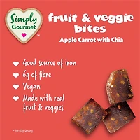 Simply Gourmet Apple Carrot with Chia Bites, Fruit & Veggie Bites