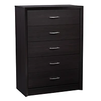 Commode haute CorLiving Newport, style Mid-Century moderne, à 5 tiroirs, pour chambre d'adulte, avec tiroirs emboîtables
