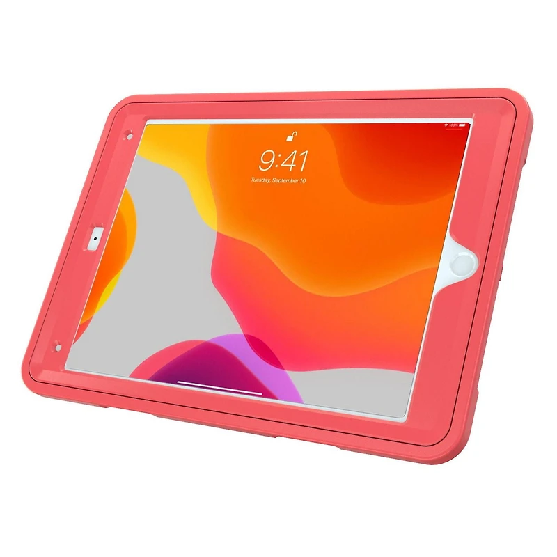 Étui de protection CTA Digital avec béquille rotative à 360 degrés intégrée pour iPad 7e et 8e génération 10.2 pouces, iPad Air 3 et iPad Pro 10.5 pouces - Rouge