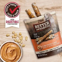 Zoe Better Than Rawhide Twists, Peanut Butter, 148 g, 148g / 12 Twists