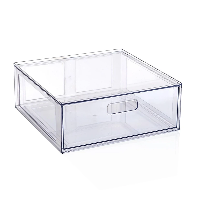 Mainstays transparent plastique brillant tiroir placard grande taille, taille adulte dimension: 14" L x 13.78" W x 5.5" H