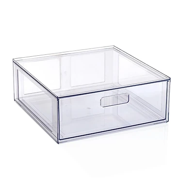 Mainstays transparent plastique brillant tiroir placard grande taille, taille adulte dimension: 14" L x 13.78" W x 5.5" H