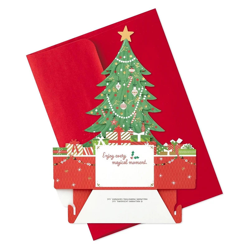 Carte de Noël en 3 dimensions, Paper Wonder de Hallmark (Sapin de Noël)