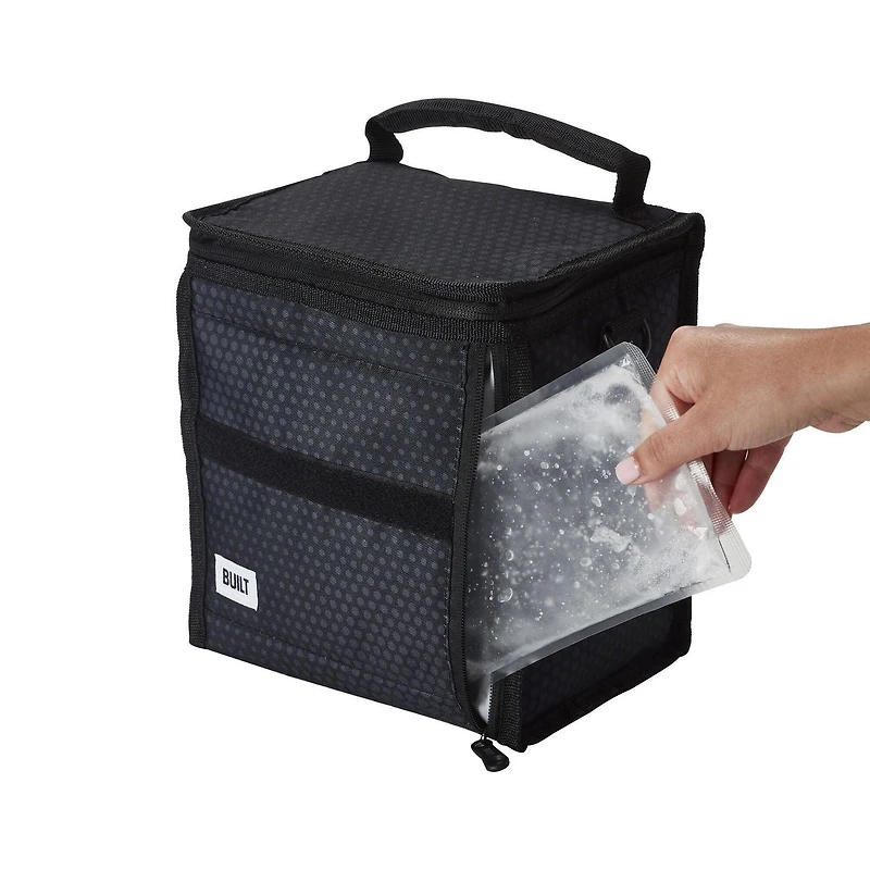 Built NY Midnight Microdot Gel Cube Lunch Bag, Gel Cube Lunch Bag