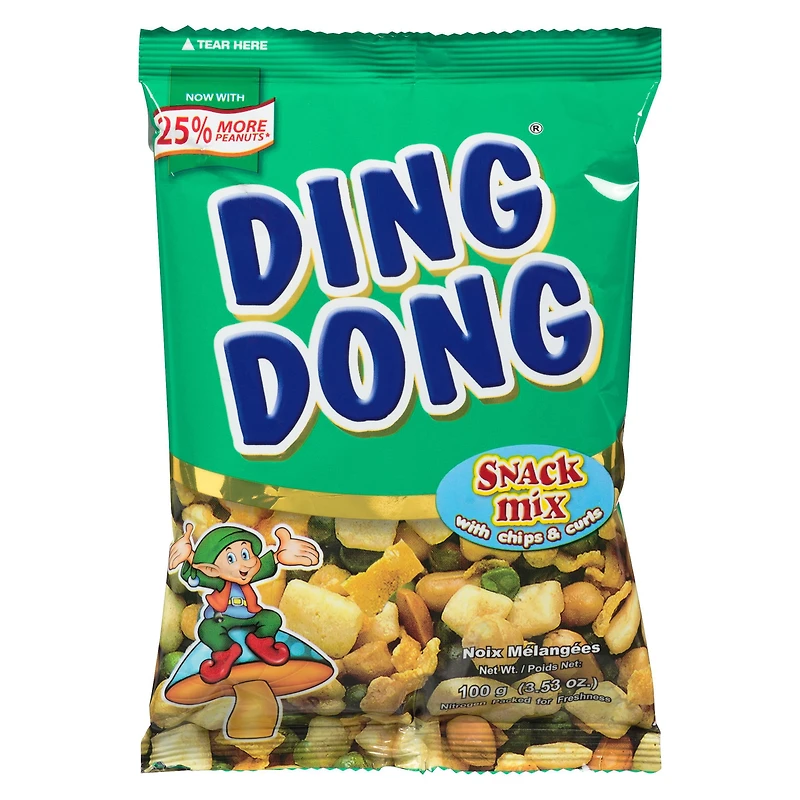 Ding Dong Snack Mix with chips and curls 100g per bag, Ding Dong Snack Mix with chips and curls 100g per bag