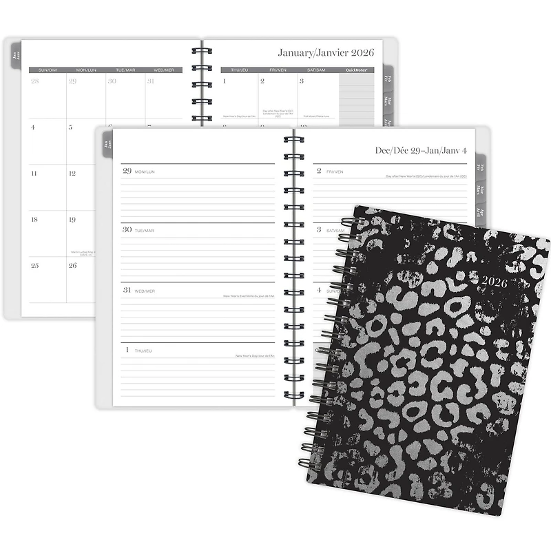 Agenda hebdomadaire Cambridge® Night Cat 2026