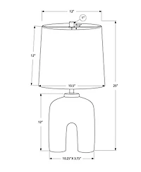 Monarch Specialties  Luminaire, 25"h, Lampe De Table, Résine Crémeuse, Tons Beige., Moderne