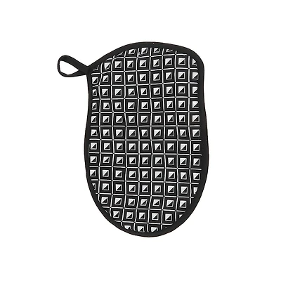 Silicon Imprimer Pot Holder (Geo) (Noir) - Set of 4