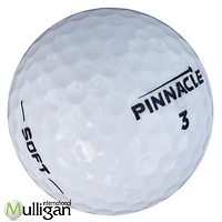 Mulligan - 12 Pinnacle Soft 5A Pristine Recycled Used Golf Balls, White