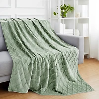Ensemble cadeau douillet pour la fête des Mères Hometrends vert – couverture, chaussettes et tasse