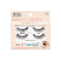 Ardell - Naked Lashes 424 - 2 Packs & 1g Duo Eyelash adhesive, Naked Lashes 424