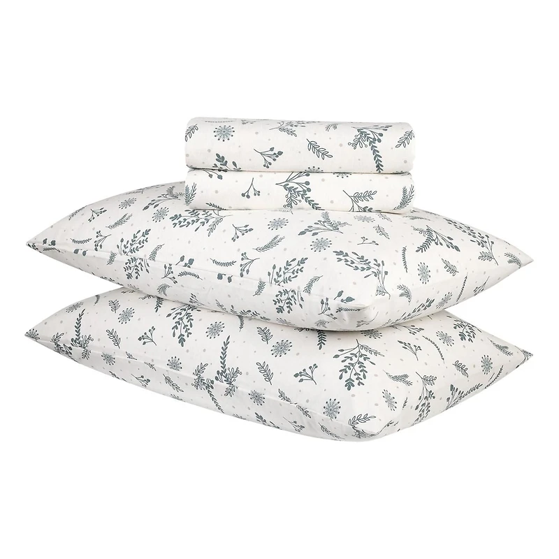 Ensemble de draps en flanelle des Fêtes