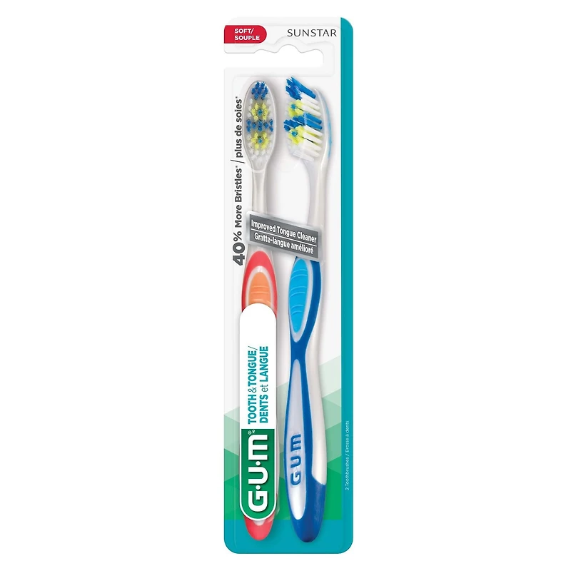 GUMᴹᴰ Tooth & Tongue Régulière, Moyenne, 2 pq