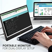 Moniteur IPS portable Viewsonic 15,6 pouces 1080p avec ergonomie mobile, USB C et HDMI pour la maison et le bureau