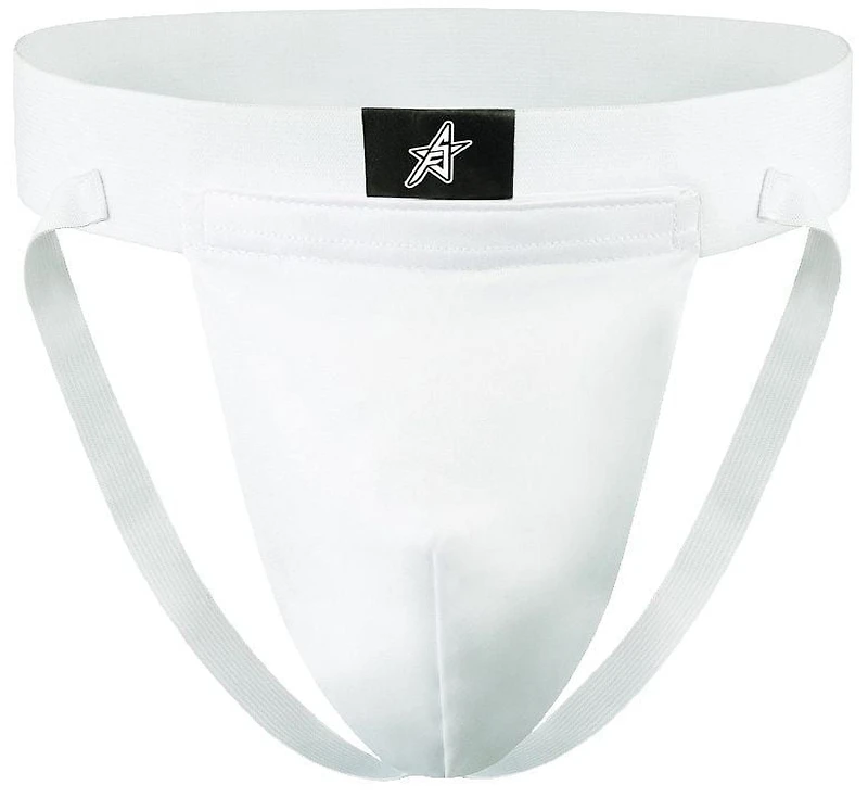Future Stars Athletic Supporter with Jock Cup and Strap - Adult - Large Size<br>Anti-microbial, machine washable, pro-style protective gear