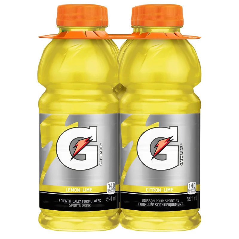 Gatorade Boisson Sportive Citron Vert 6 x 591 mL, Bouteilles 6x591mL