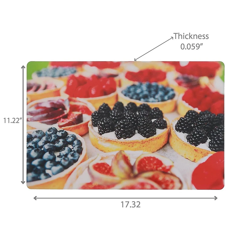 Plastic Placemat Fruit Tart - Set of 12