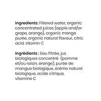 Mélange de jus de fruits mangue et orange biologique Kiju 1 litre