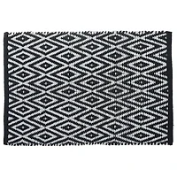 Handwoven Diamond Rug 30" X 48" Black