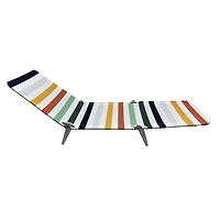 Fabric Beach Lounger,Multi stripe