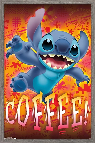 Disney Lilo and Stitch - Coffee Wall Poster