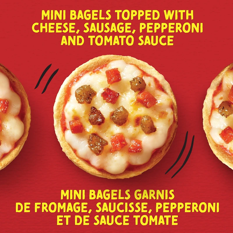Bagel Bites Cheese, Sausage & Pepperoni Frozen Pizza Snacks, 40 ct Box, 882g