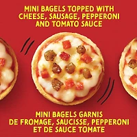 Bagel Bites Cheese, Sausage & Pepperoni Frozen Pizza Snacks, 40 ct Box, 882g