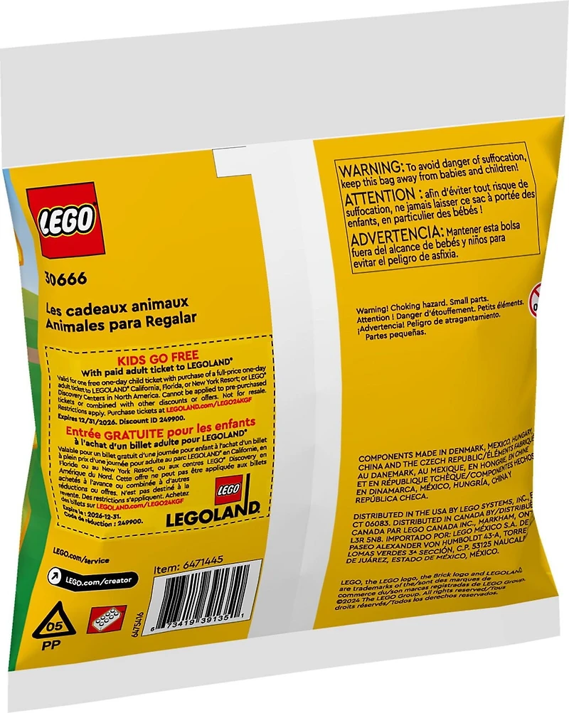 LEGO Creator Gift Animals 30666 Toy Building Kit (75 Pieces)
