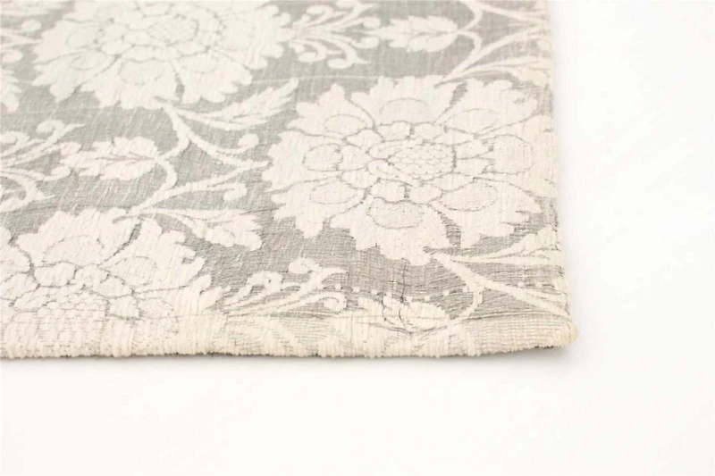 ECARPETGALLERY Tapis Fait à la Main pour Salon, Salle à Manger et Chambre à Coucher Floral Collection Collage 5'0" x 7'7" en Gris